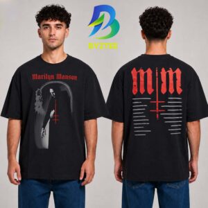 Marilyn Manson & Rob Zombie In West Palm Beach Florida Freaks On Parade Tour 2026 Two Sided Unisex T Shirt