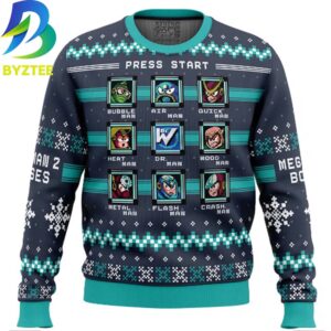 Mega Man 2 Bosses Ugly Christmas Sweater