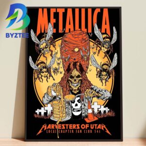 Metallica Harvesters Of Utah Local Chapter Fan Club 541 2026 Home Decor Poster Canvas