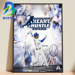 Miguel Rojas Heart & Hustle Award Major League Baseball Player Alumni Dodgers 2026 Home Decor Poster Canvas