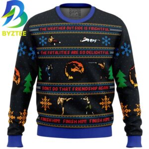 Mortal Kombat Finish Him!  Ugly Christmas Sweater