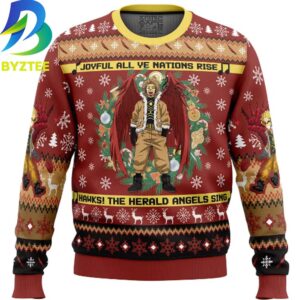 My Hero Academia Hawks Singing Song Ugly Christmas Sweater