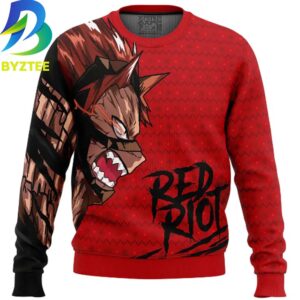My Hero Academia Unbreakable Red Riot Ugly Christmas Sweater