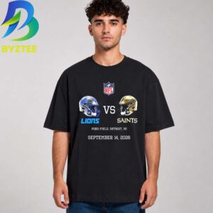 New Orleans Saints Vs Detroit Lions Ford Field, Detroit, MI September 14, 2026 Unisex T- Shirt