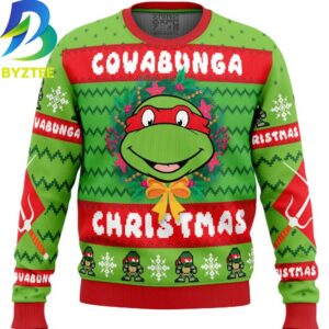 Ninja Turtle Cowabunga Raphael Teenage Mutant Ugly Christmas Sweater