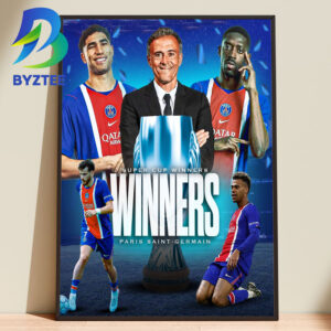 Paris Saint-Germain Super Cup Winner 2026 Home Decor Poster Canvas