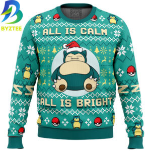 Pokemon All is Calm All Bright Snorlax Ugly Christmas Sweater