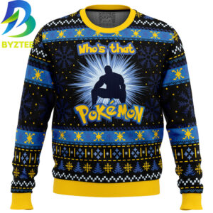 Pokemon Barry Wood Who’s that Ugly Christmas Sweater