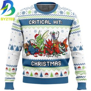 Pokemon Bug Type Critical Hit Ugly Christmas Sweater