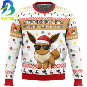 Pokemon Eevee Surveillance Team Ugly Christmas Sweater