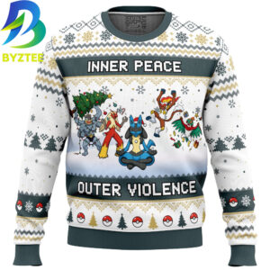 Pokemon Fighting Type Inner Peace Ugly Christmas Sweater