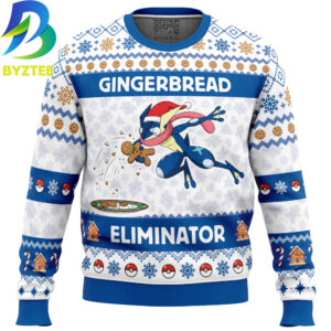 Pokemon Greninja Gingerbread Eliminator Ugly Christmas Sweater