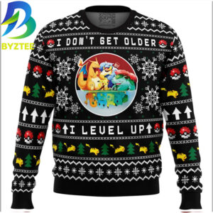 Pokemon I Don’t Get Older I Level Up Ugly Christmas Sweater