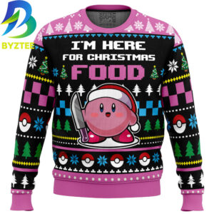 Pokemon I’m Here For Christmas Food Kirby Ugly Christmas Sweater