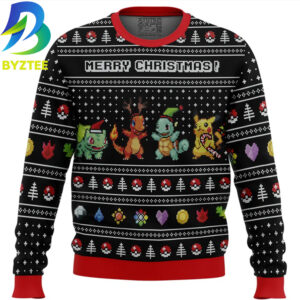 Pokemon Kanto Starters Ugly Christmas Sweater