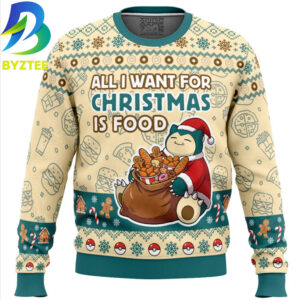 Pokemon Snorlax Food Ugly Christmas Sweater