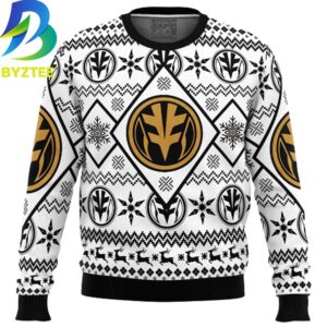 Power Rangers White Ranger Ugly Christmas Sweater