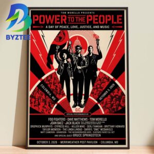 Power To The People Merriweather Post Pavilion Columbia MD October 3 2026 Home Decor Poster Canvas