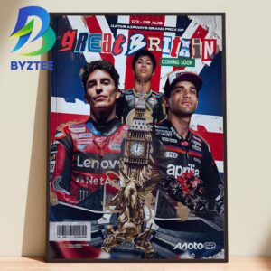 Qatar Airways Grand Prix Of Great Britain Moto GP 2026 Home Decor Poster Canvas