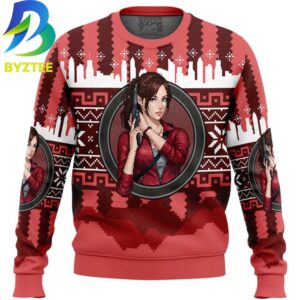 Resident Evil Christmas Claire Redfield  Ugly Christmas Sweater