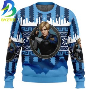 Resident Evil Christmas Leon Kennedy  Ugly Christmas Sweater
