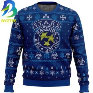 Resident Evil STARS Racoon City Police Ugly Christmas Sweater