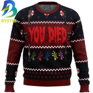 Resident Evil You Died Ugly Christmas Sweater