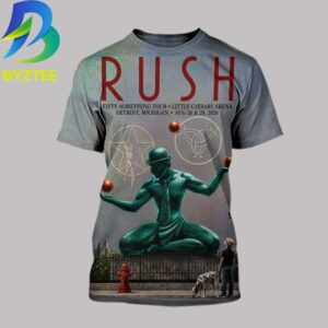 Rush Fifty Something Tour Little Caesars Arena Detroit Michigan August 2026 All Over Print Shirt