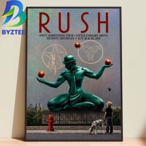 Rush Fifty Something Tour Little Caesars Arena Detroit Michigan August 2026 Home Decor Poster Canvas