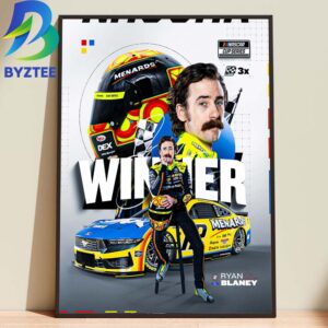 Ryan Blaney Back To Back Winner NASCAR Cup Series At New Hampshire Motor Speedway Granite State Glory 2026 Home Decor Poster Canvas