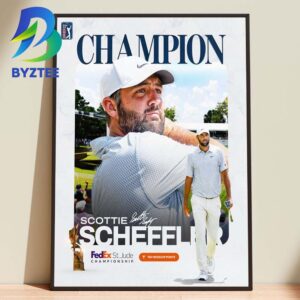 Scottie Scheffler Champion 21st PGA Tour 2026 Home Decor Poster Canvas