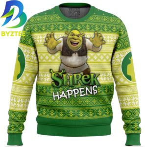 Sherk Happens Ugly Christmas Sweater