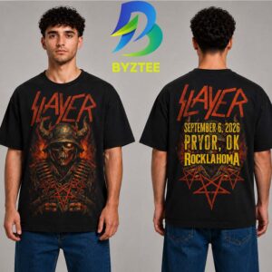 Slayer Band Official Rocklahoma September 6 2026 Festival Event Two Sided Unisex T- Shirt