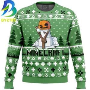 Snow Golem Minecraft Ugly Christmas Sweater