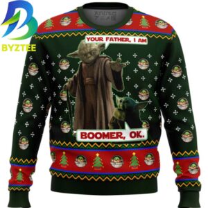 Star Wars Baby Yoda Boomer Ugly Christmas Sweater