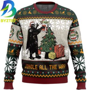 Star Wars Jingle All The Way Mandalorian Ugly Christmas Sweater
