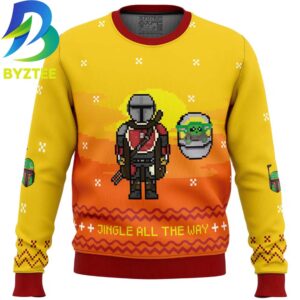Star Wars Jingle All The Way Mandalorian Ugly Christmas Sweater