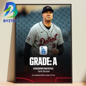 Tarik Skubal Dodgers Receive Grade A LA MLB 2026 Home Decor Poster Canvas