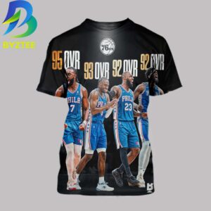 The Philadelphia 76ers Roster Is Stacked On NBA 2K27 All Over Print Shirt