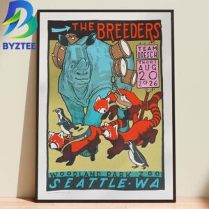 The Breeders Woodland Park Zoo Seattle Wa August 2026 Home Decor Poster Canvas