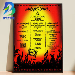 The Prodigy Presents Warrior’s Dance Arcadia Bug 2026  Home Decor Poster Canvas