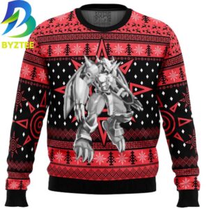 Wargreymon Digimon Ugly Christmas Sweater