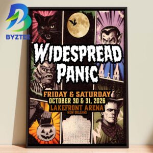 Widespread Panic At Uno Lakefront Arena In New Orleans LA  October 30 and 31 2026 Home Decor Poster Canvas