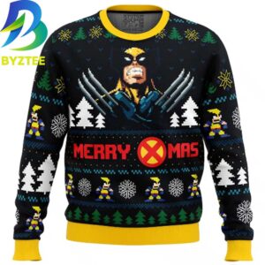 Wolverine Santa Claws Marvel Ugly Christmas Sweater