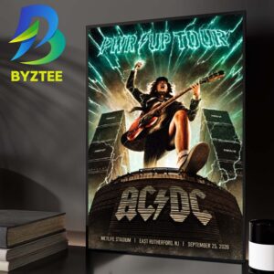 ACDC PWR UP East Rutherford NJ Event Poster At Metlife Stadium In East Rutherford NJ On September 25 2026 Home Decor Poster Canvas