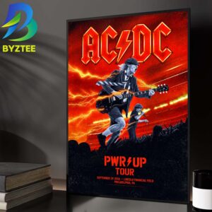 ACDC PWR Up Tour Philadelphia PA Event Poster At Lincoln Financial Field In Philadelphia PA On September 29 2026 Home Decor Poster Canvas