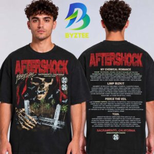 Aftershock Festival 2026 Merch In Sacramento CA On October 1- 4 2026 Dark Crossing Lineup Two Sided Unisex T Shirt