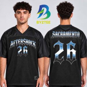 Aftershock Festival 2026 Merch In Sacramento CA On October 1-4 2026 Fade To Black Football Jersey Shirt