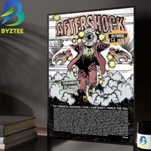 Aftershock Festival 2026 Merch In Sacramento CA On October 1 4 2026 Running Scared Lineup Home Decor Poster Canvas