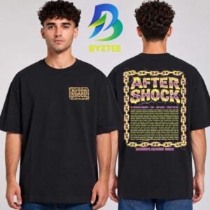 Aftershock Festival 2026 Merch In Sacramento CA On October 1 4 2026 Static Shock Lineup Two Sided Unisex T Shirt